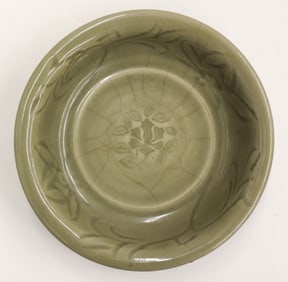 Chinese Ming Longquan Lotus Dish