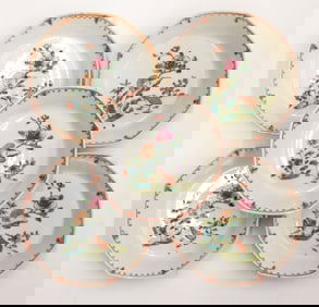 5pc Chinese Porcelain Partridge Dishes