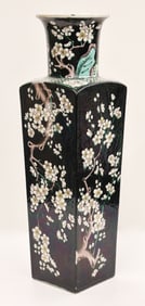 Chinese 18th Cent. Famille Noir Prunus Vase