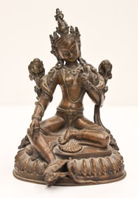 Tibetan Bronze Seated Tara