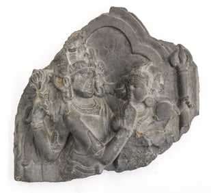 Ancient Gandharan Schist Stone Frieze Fragment