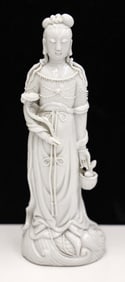 Chinese Blanc de Chine Standing Guanyin