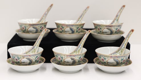 Set 6 Chinese Zui Jing Tang Zhi Soup Bowl Sets