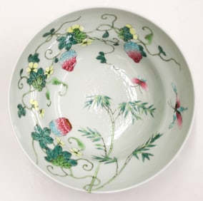 Chinese Famille Rose Porcelain Vine Bowl