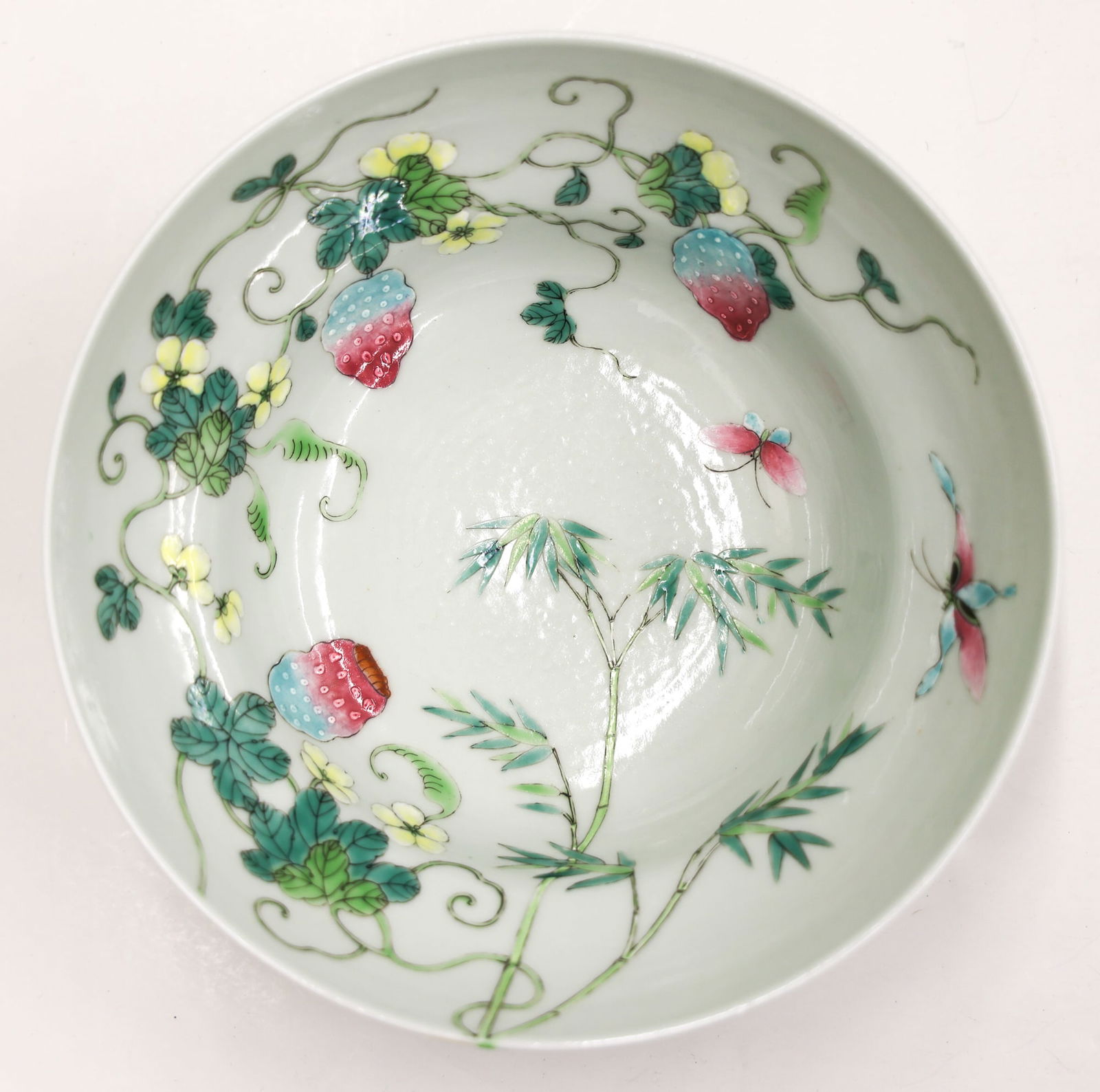 Chinese Famille Rose Porcelain Vine Bowl (1 of 5)
