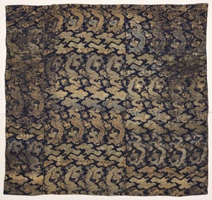 Chinese 18th Cent. Silk Dragon Altar Cloth
