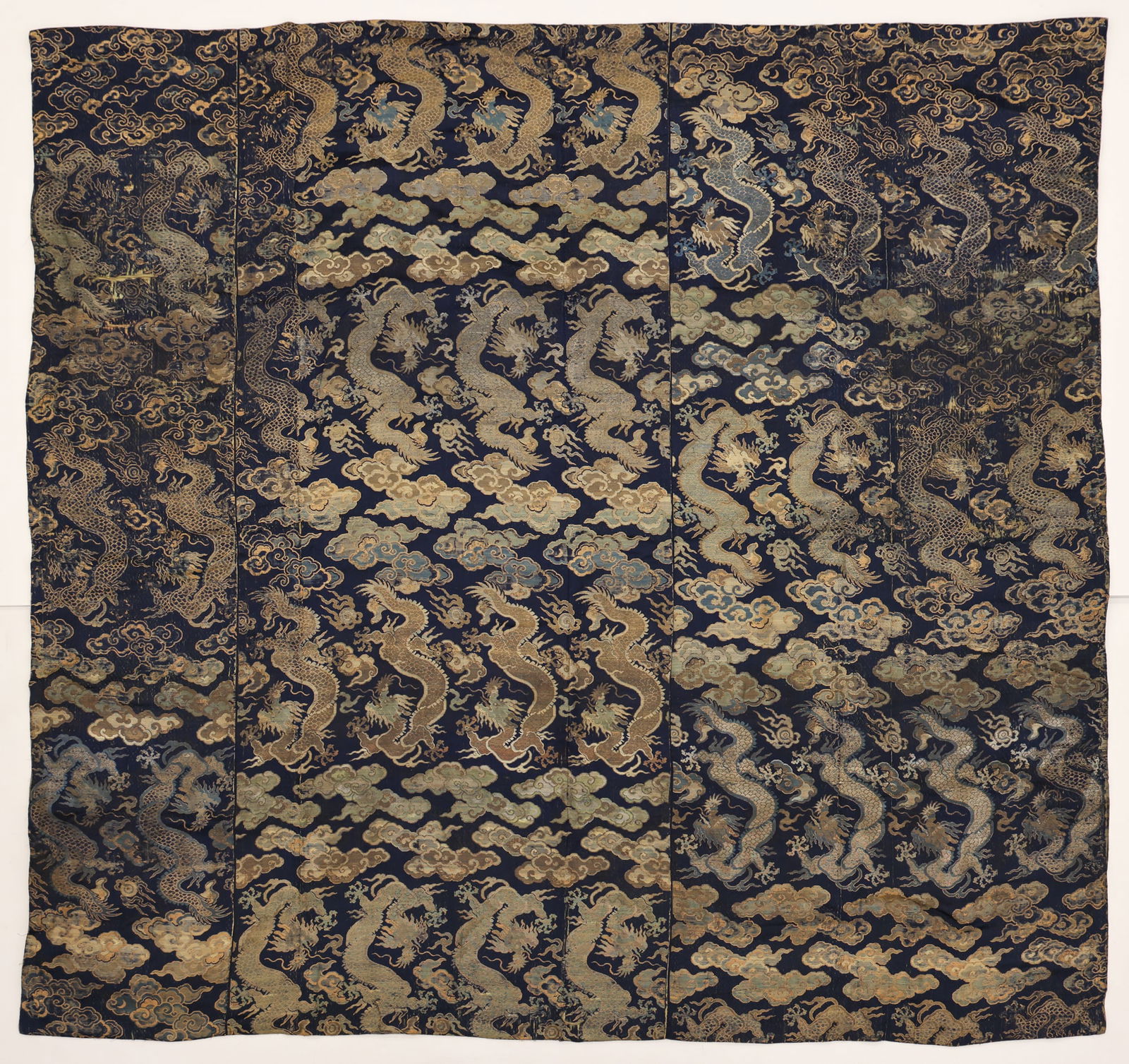 Chinese 18th Cent. Silk Dragon Altar Cloth (1 of 9)