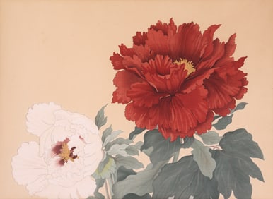 Tanigami Konan Japanese Peony Woodblock Print