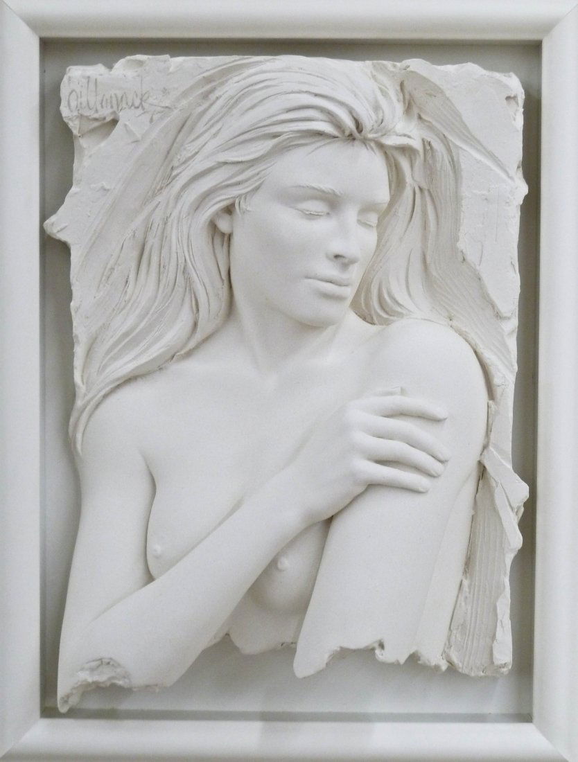 Bill Mack (b.1949 MN) ''Enchantment'' 1991 Bonded: Bill Mack (b.1949 MN) ''Enchantment'' 1991 Bonded Sand Hanging Sculpture 31''x24''x6.5''. Signed and numbered 38/75.