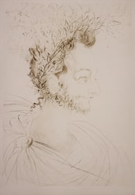 Salvador Dali ''Portrait of Ronsard'' 1968