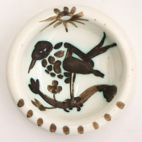 Picasso ''Bird under the Sun'' 1952 Madoura Ceramic