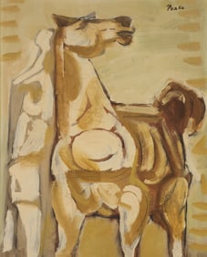 Channing Peake ''Untitled'' (Horse) 1950's Oil