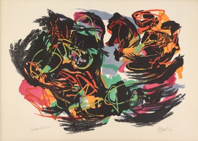 Karel Appel ''Drole de Drame'' 1960 Color Lithograph