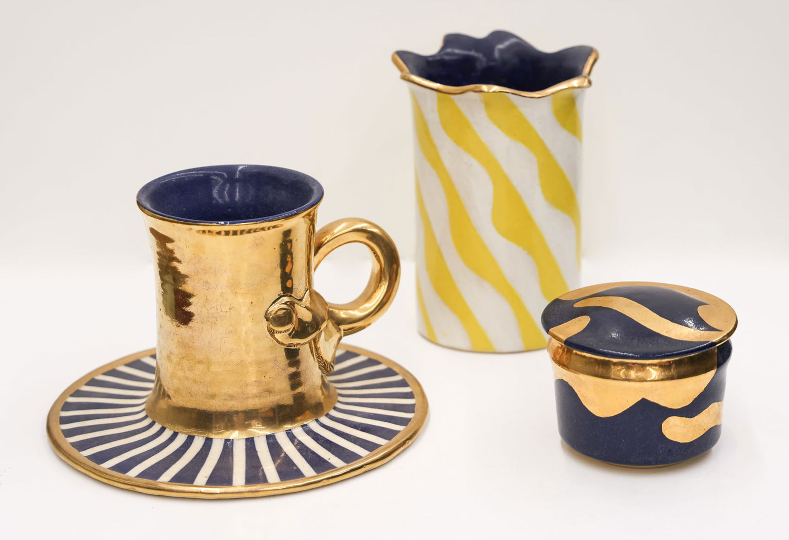 3pc Mutsuo Yanagihara Funk Pottery Vessels (1 of 2)