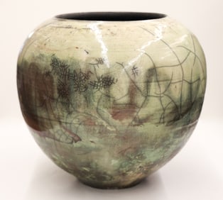 Ken Ferguson Large Raku Pot