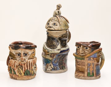 3pc Ben Sams Tankard and Mugs Stoneware