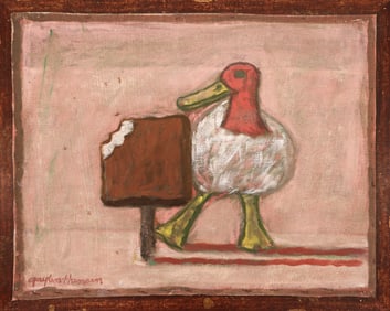Gaylen Hansen ''Ice Cream Cone and Duck'' 2003 Oil
