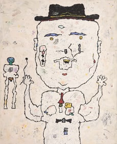 Alden Mason ''Head Totem'' 2001 Acrylic