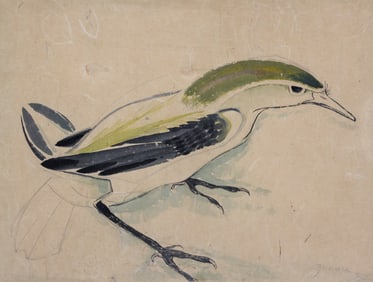 Morris Graves ''Spirit Bird'' (Wagging Tail) 1952 Tempera