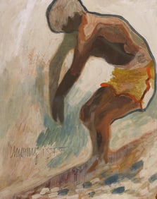 William Cumming ''Surfer'' 1975 Tempera