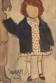 William Cumming ''Little Girl'' 1963 Watercolor
