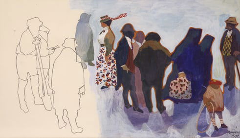 William Cumming ''Sisters of Providence'' 1978 Acrylic