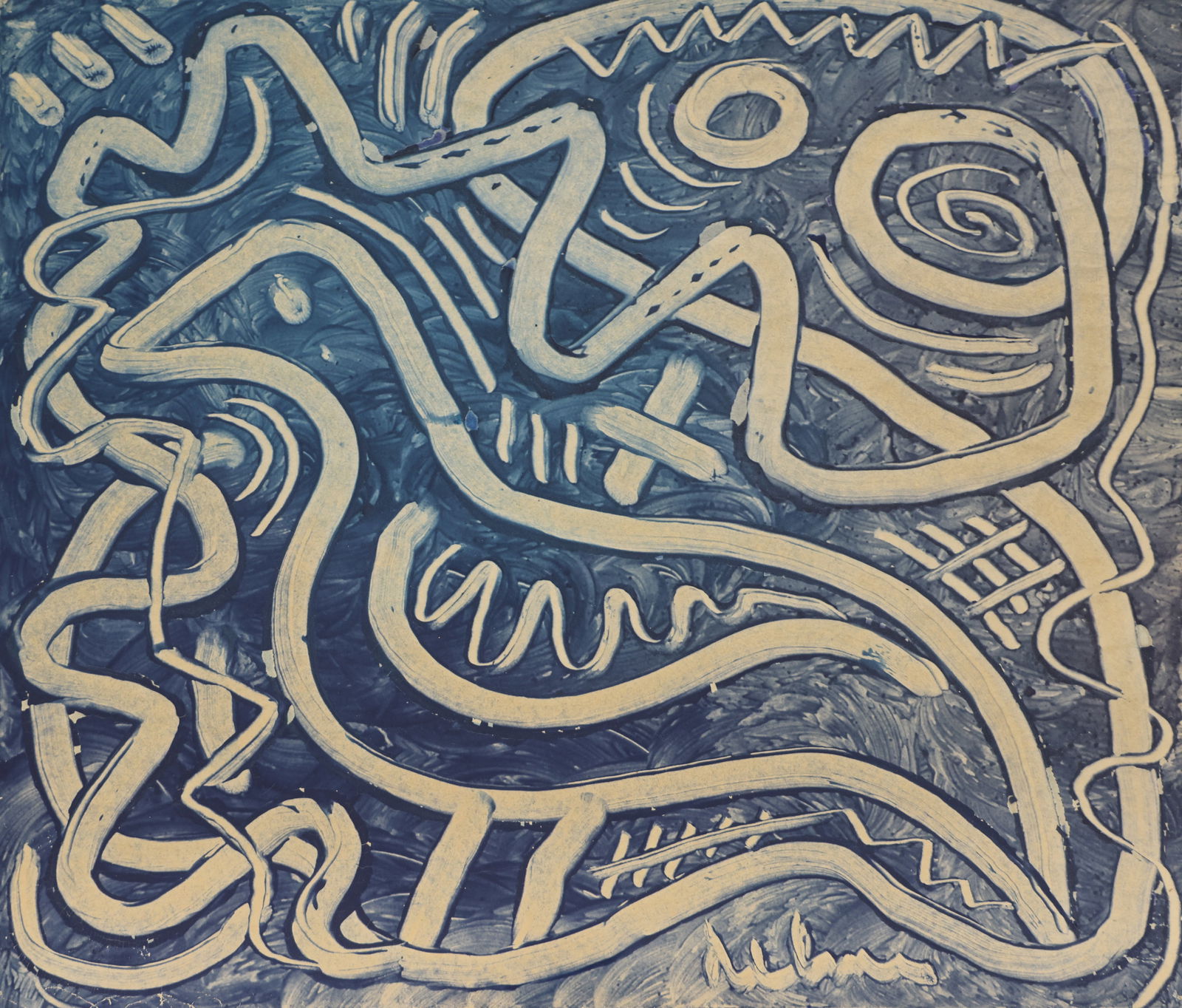 Helmi Juvonen ''Blue Bird'' 1952 Tempera (1 of 2)