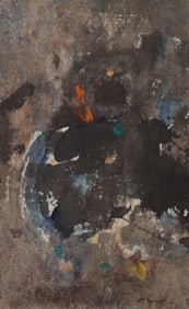 Paul Horiuchi ''Eve of All Hallow'' 1950's Casein