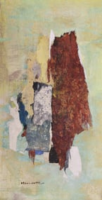 Paul Horiuchi ''Autumn'' Casein Collage