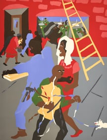 Jacob Lawrence ''On the Way'' 1990 Lithograph