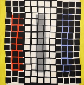 Spencer Moseley ''Black Crowds White'' 1962 Oil