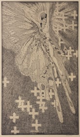 Roi Partridge ''White Butterfly'' 1912 Etching