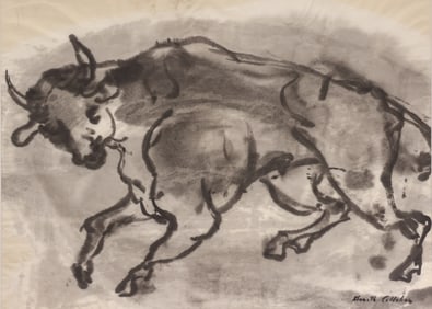 Kenneth Callahan ''Bull'' Sumi Ink and Wash