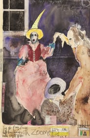 Royal Nebeker ''Zoomers'' Mixed Media with Collage