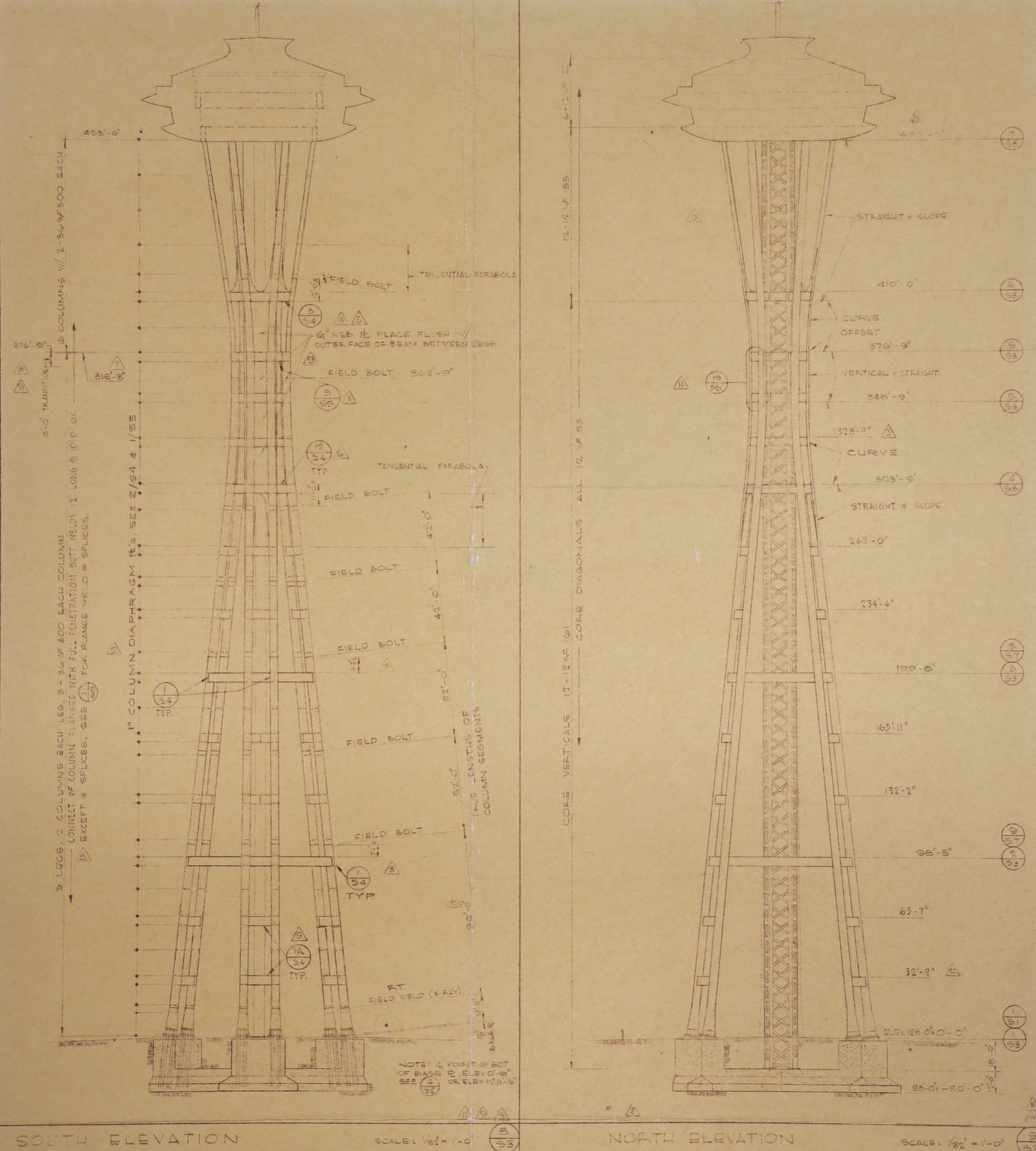 John Graham ''The Space Needle'' 1961 Architectural (1 of 4)