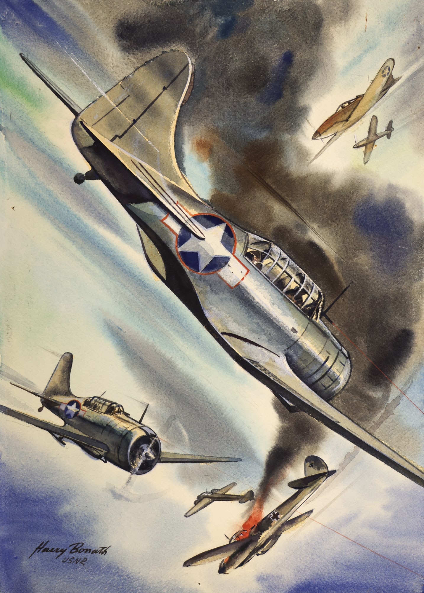 Harry Bonath ''Douglas SBD Dauntless'' (Illustration) (1 of 2)