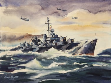 Harry Bonath ''USS Ammen DD-527 Destroyer'' (Illustration)