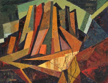 Harry Bonath ''Canyon'' (Abstract) Oil