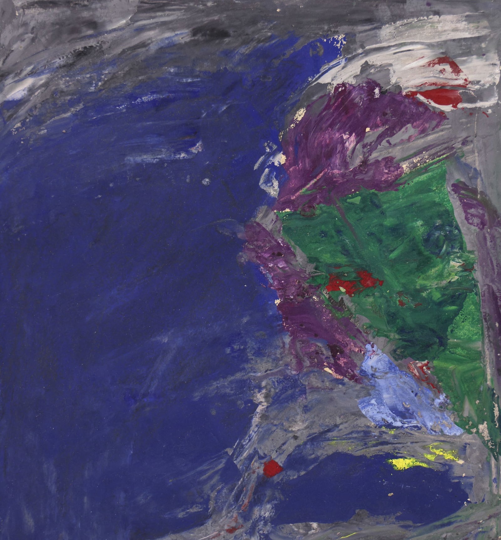 William Ivey ''Untitled'' (Blue and Green) Oil (1 of 2)