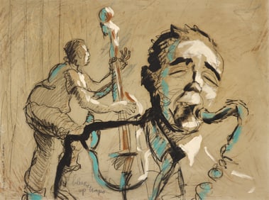 Rodney Evans Bacon ''Blues up Tempo'' Mixed Media