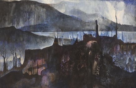 Bruce Moburg ''Haunted Castles'' Oil