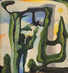 Bruce Moburg ''Untitled'' (Abstract) 1969 Oil