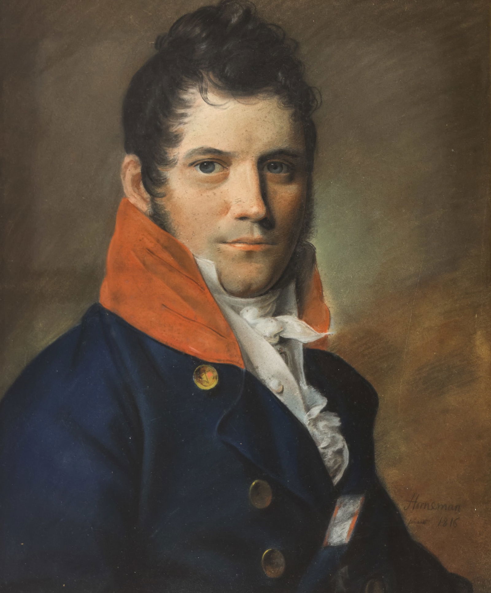 Christian Horneman ''Portrait of Lorenz Lorck'' 1816 Pastel (1 of 2)