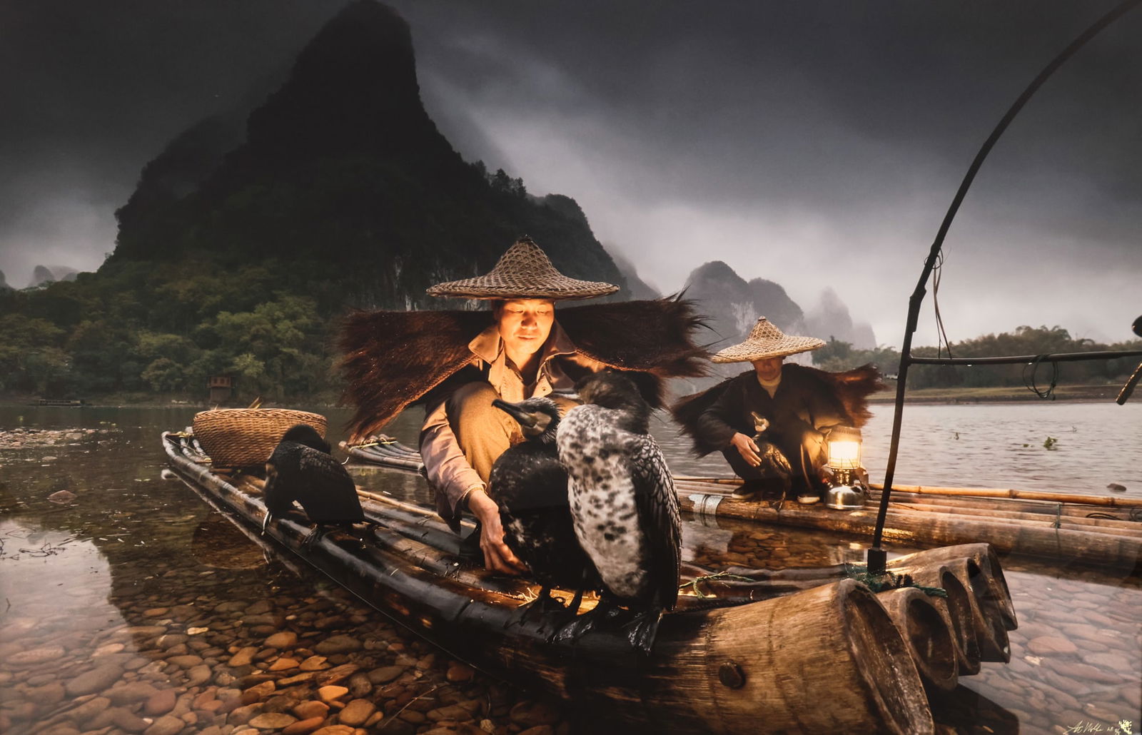 Art Wolfe ''The Night Fisherman'' Chromira Print (1 of 2)