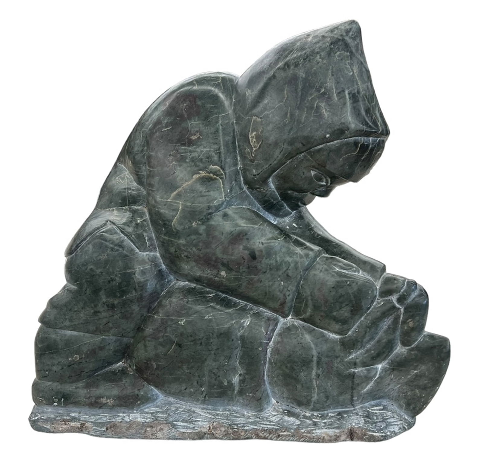 Pauloosie 1974 Inuit Eskimo Large Stone Sculpture (1 of 3)