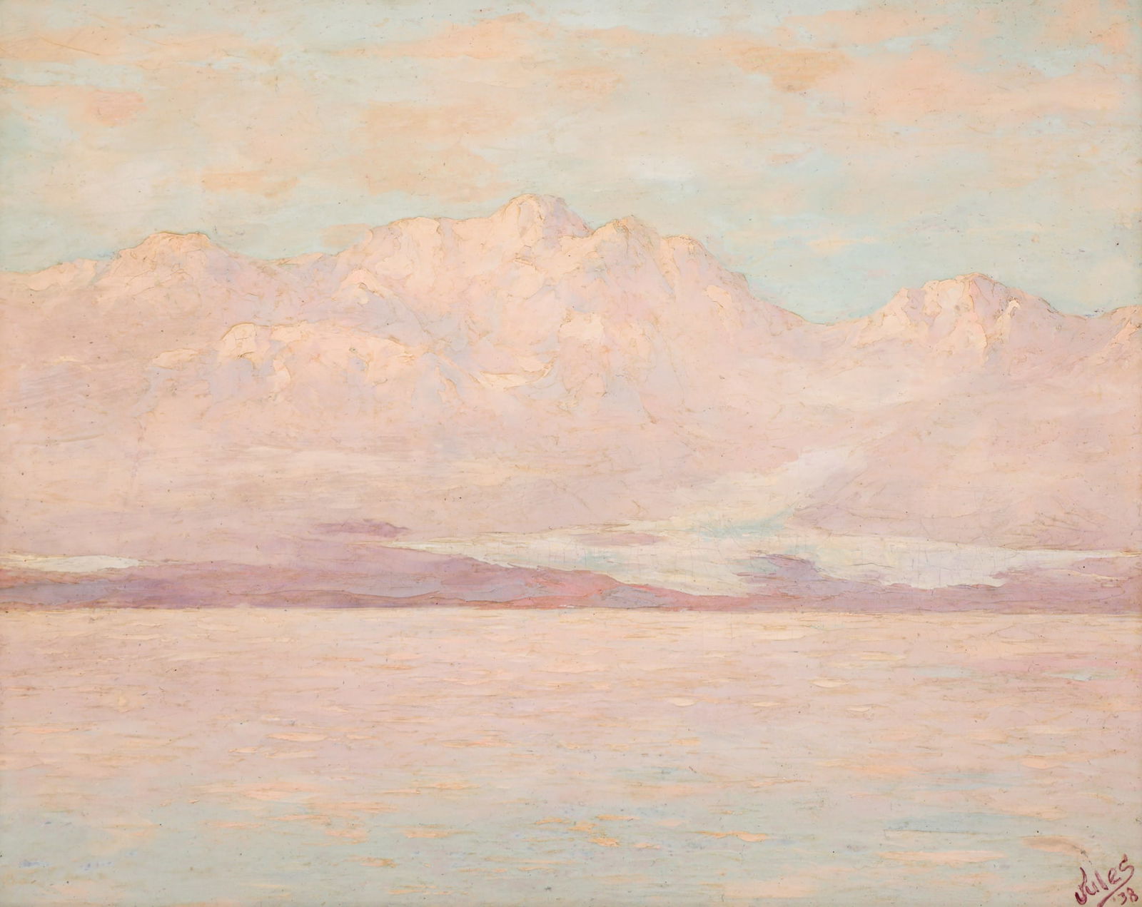 Jules Dahlager ''Mount St. Elias'' 1938 Oil (1 of 3)