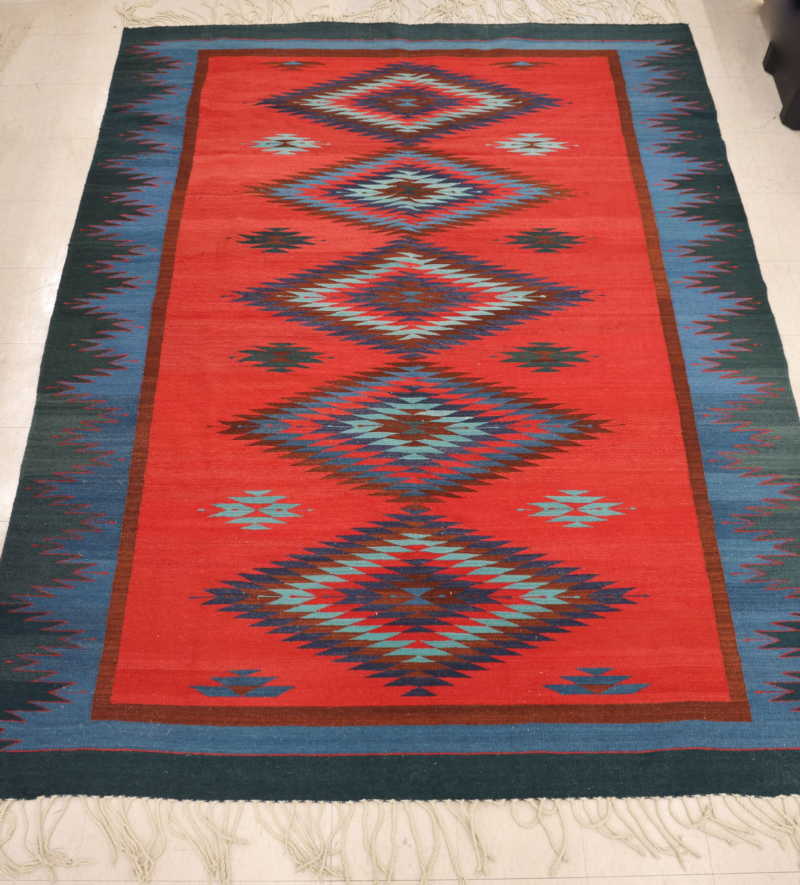 Southwest Large Multi-Colored Wool Rug 9'6'x7'6'' (1 of 4)