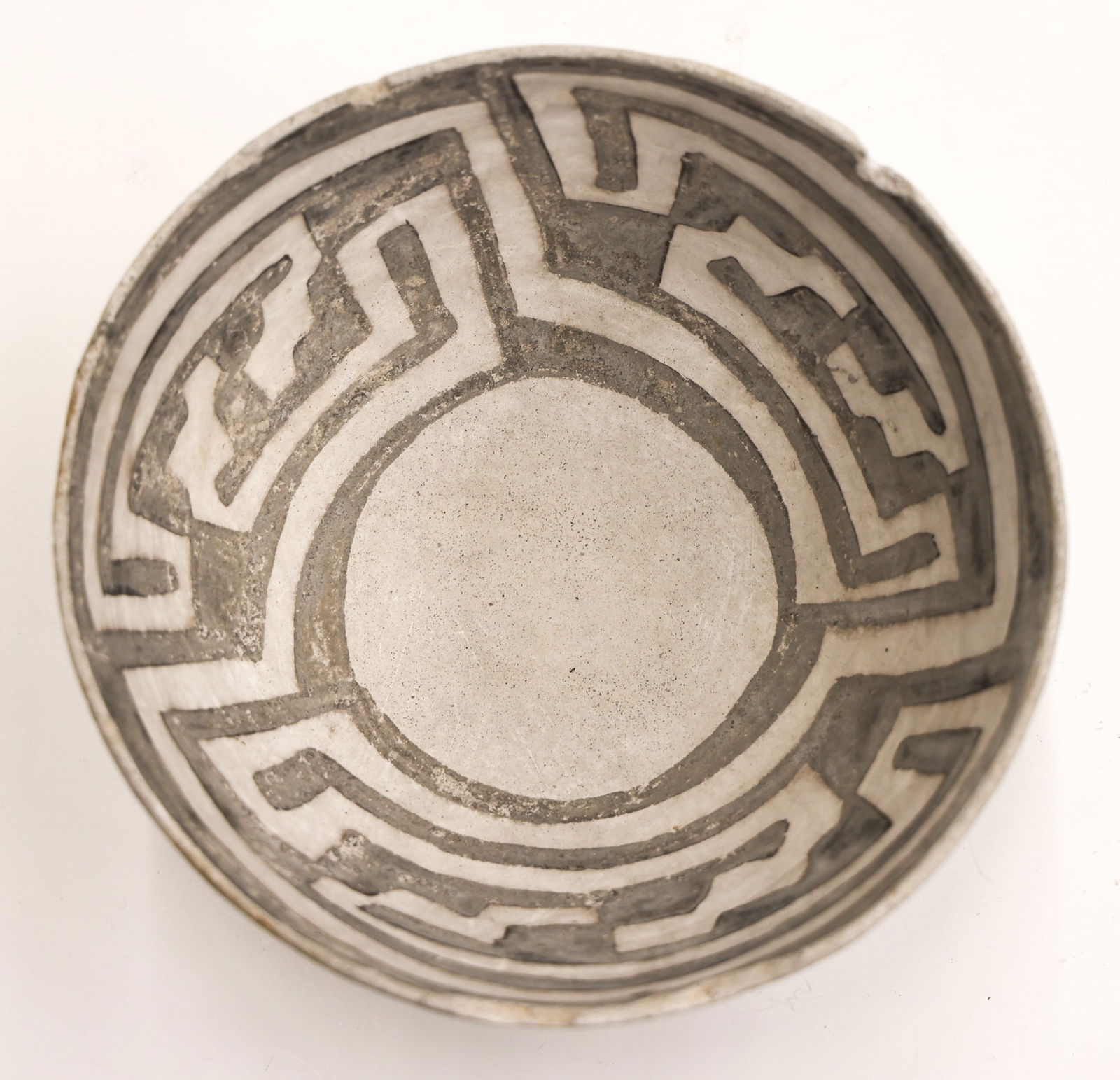 Ancient Mimbres Black on White Ceramic Bowl (1 of 3)