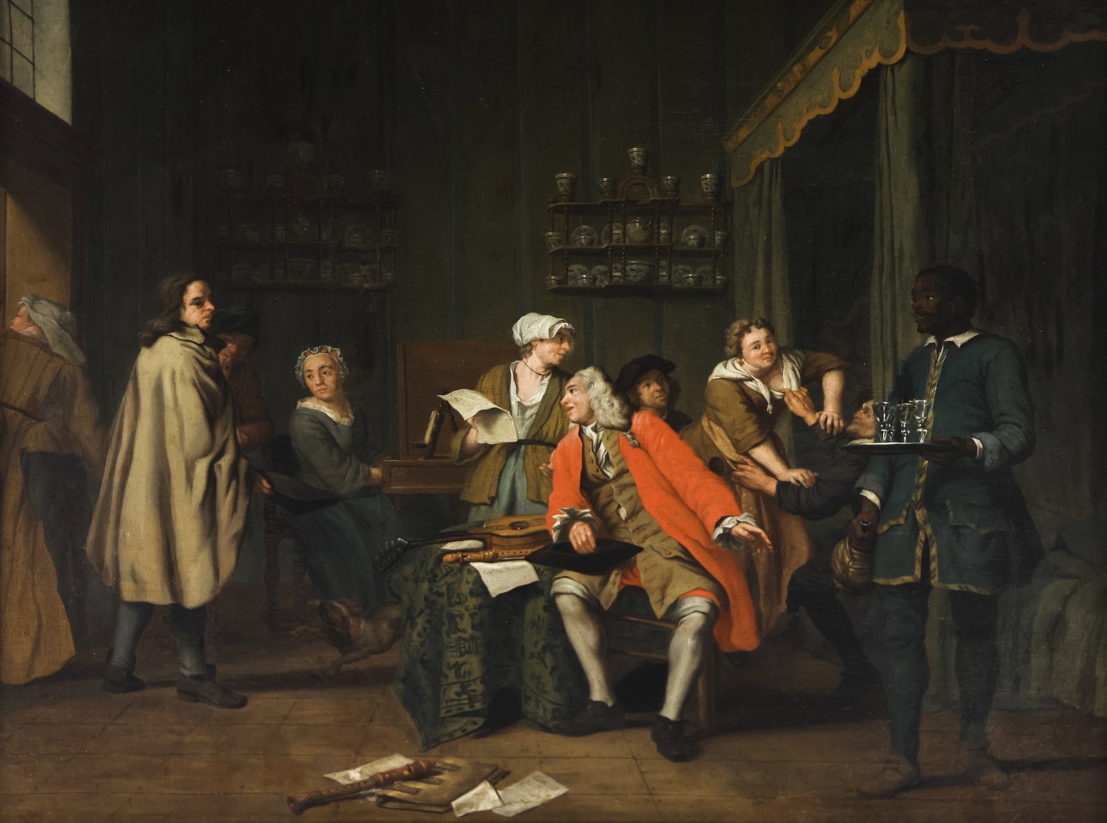 Jan Josef Horemans I ''Interior Scene'' 18th Cent. Oil (1 of 5)