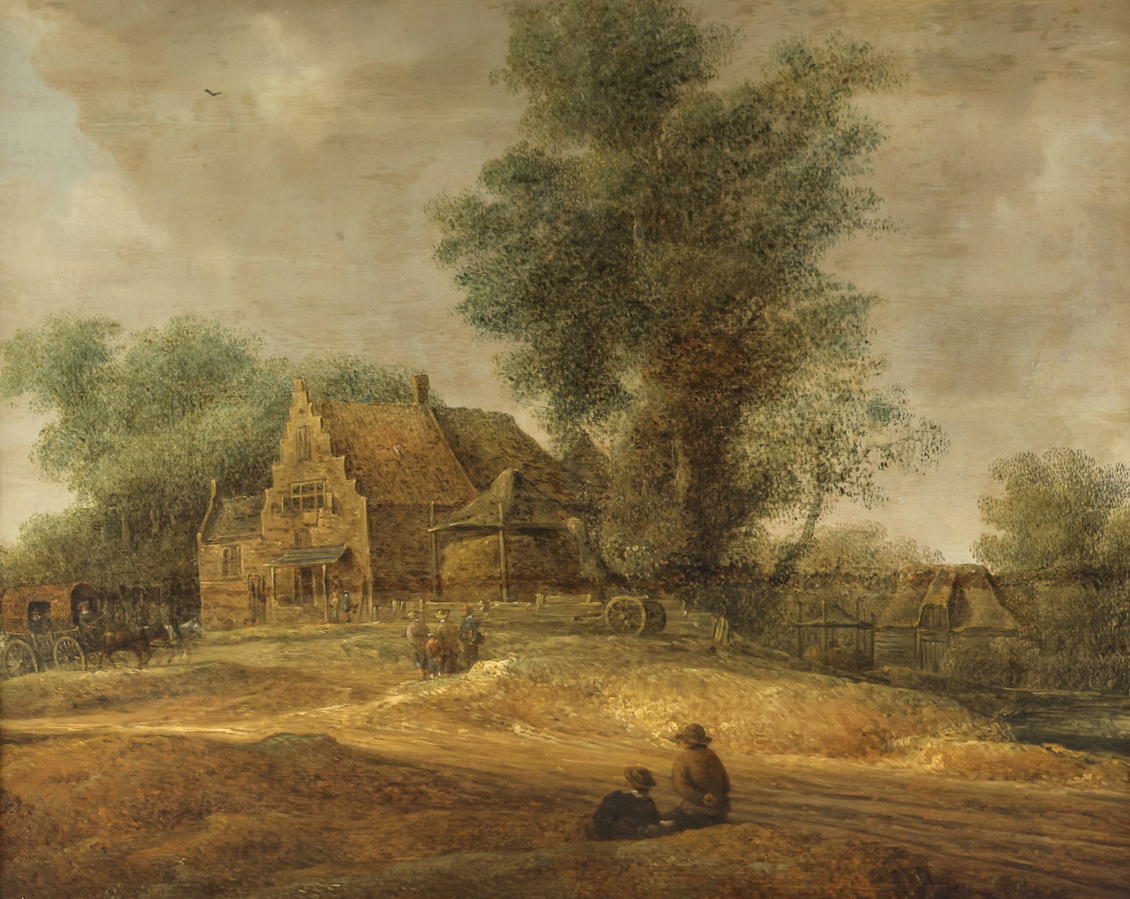 Jan Josefsz Van Goyen ''Landscape with Farmstead'' Oil (1 of 5)